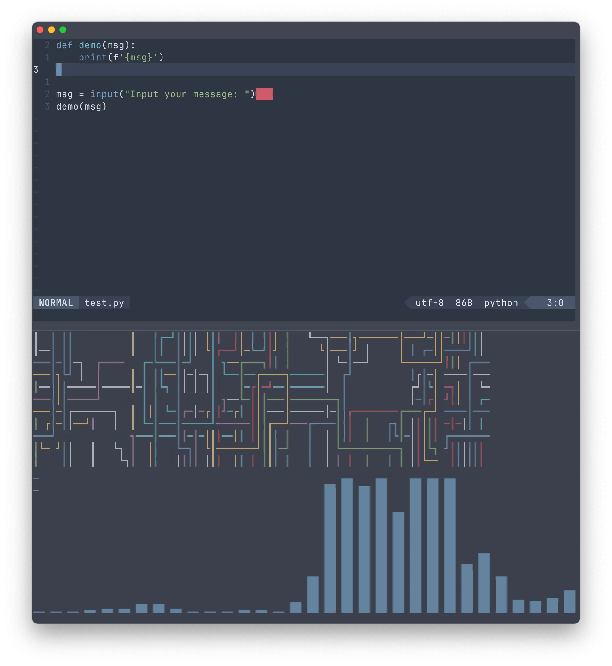 Python with trailing space highlight